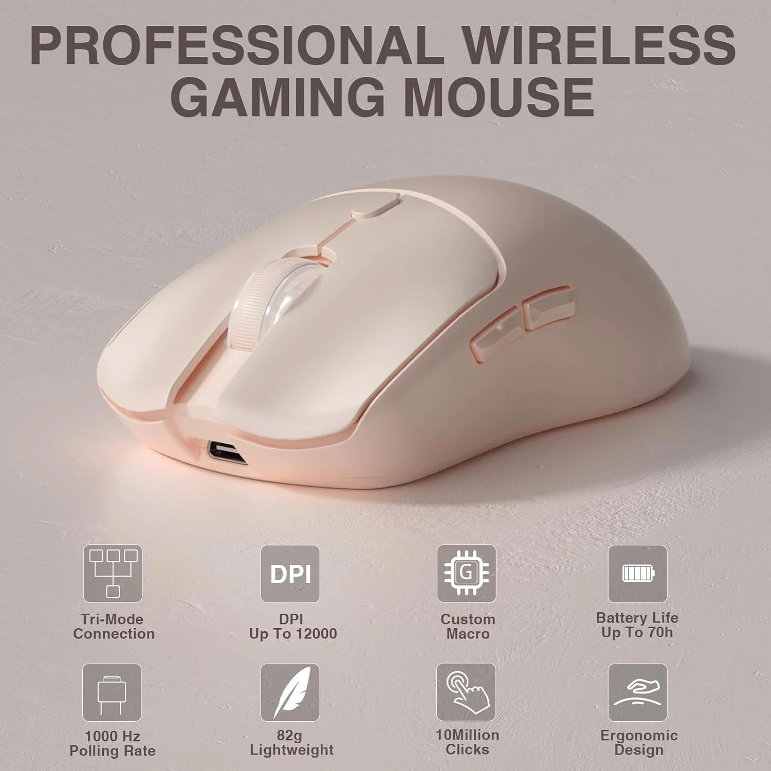 Esports Gaming Mouse Wireless - AULA SC580X Tri-mode draadloze gamingmuis 12000