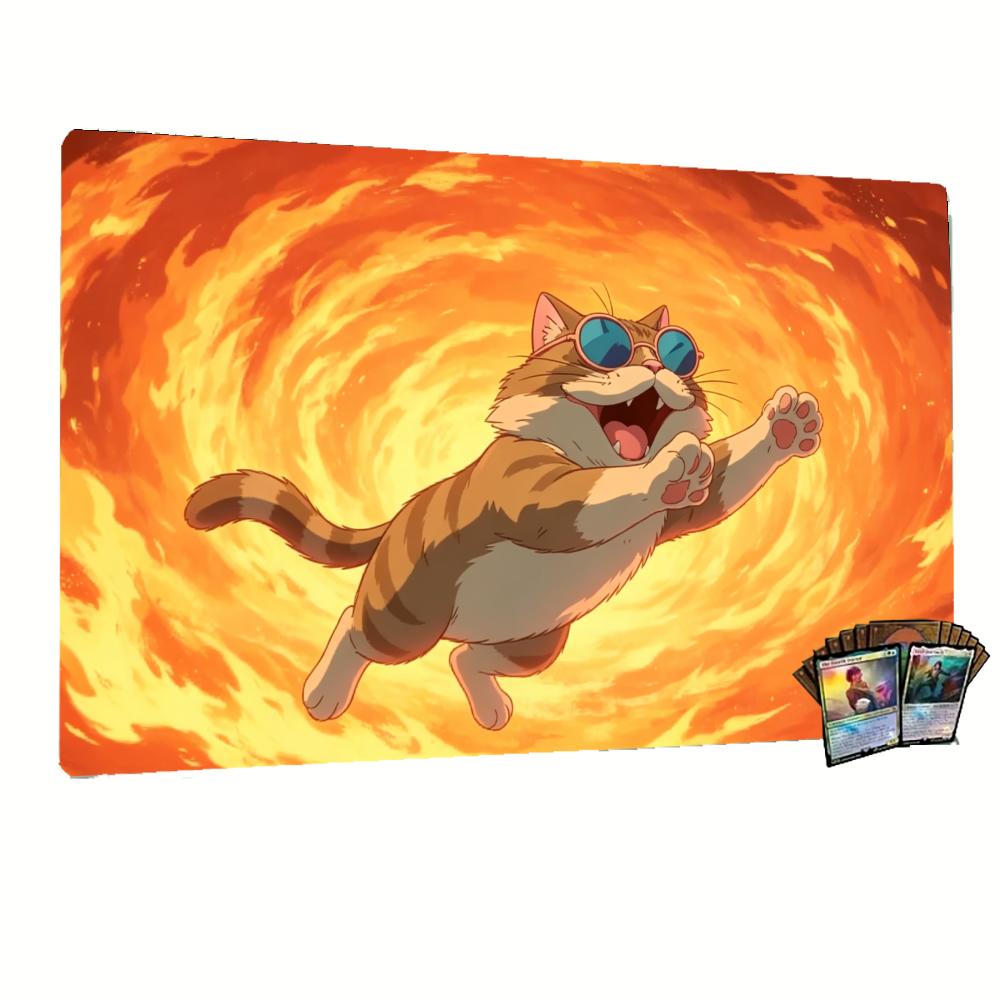 Esports Gaming Background - Grappige katten achtergrond grote game playmat