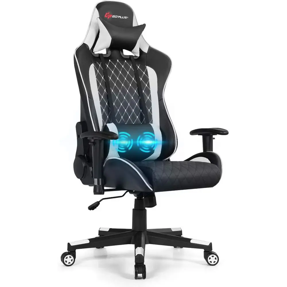 Gaming & Esports District - Ergonomische verstelbare gamingfauteuil met massage, lendensteun,
