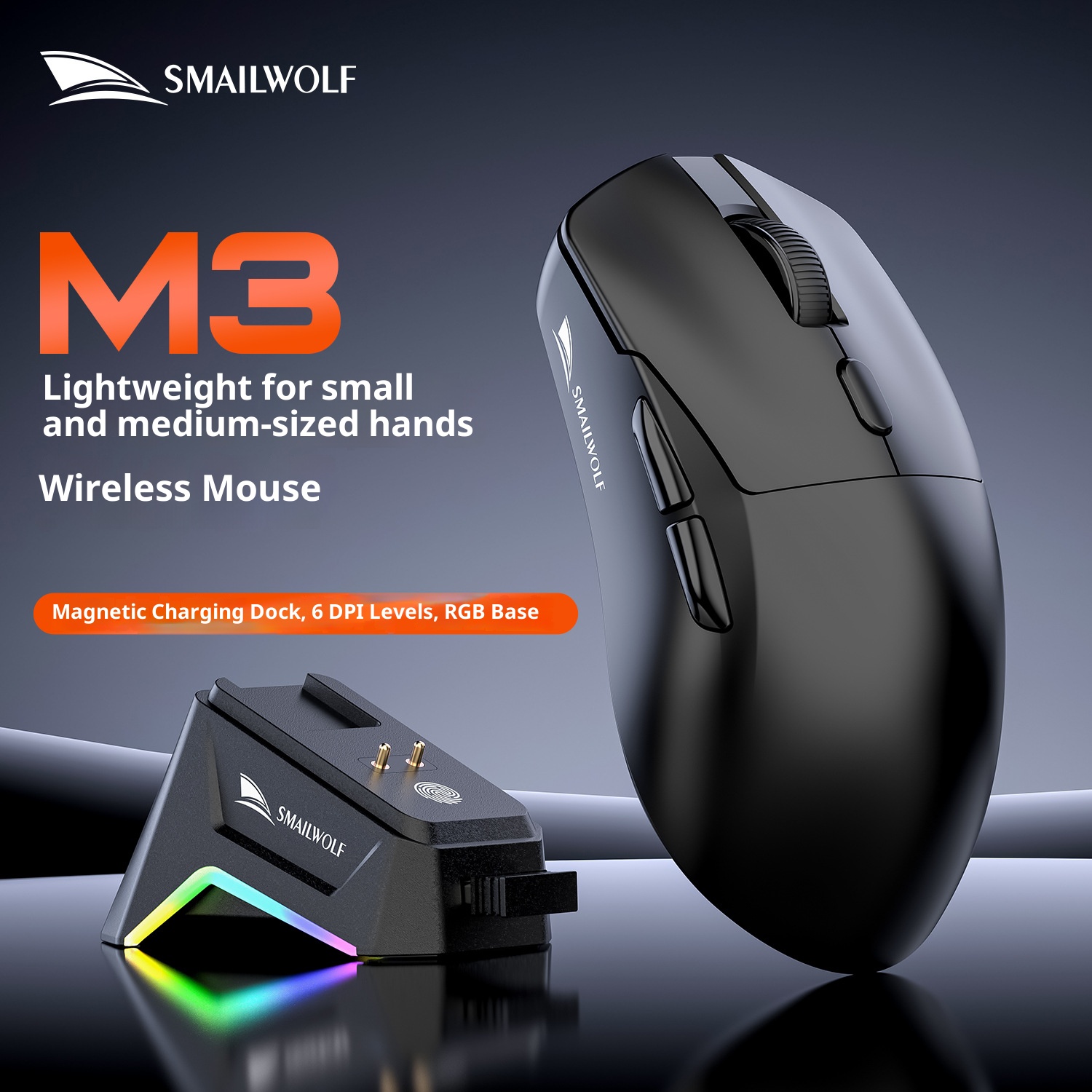 Esports Gaming Mouse Wireless - SMAILWOLF M3 PRO Draadloze Bluetooth Drie-Mode