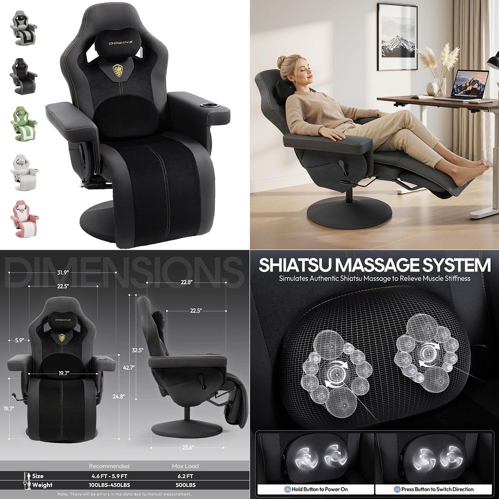 Gaming & Esports District - M6 Gamingstoel met klimaatregeling, massage, geventileerde