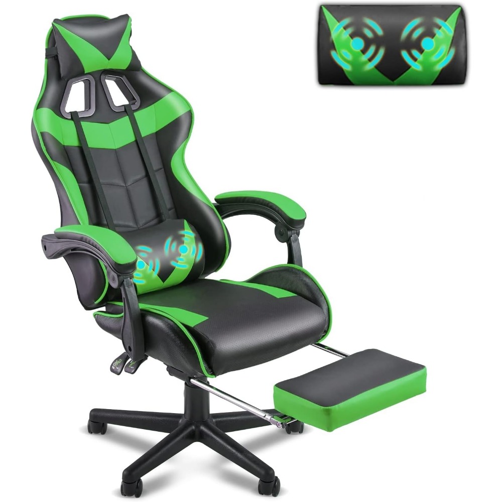 Gaming & Esports District - Ergonomische gamingstoel met voetensteun en lendensteun
