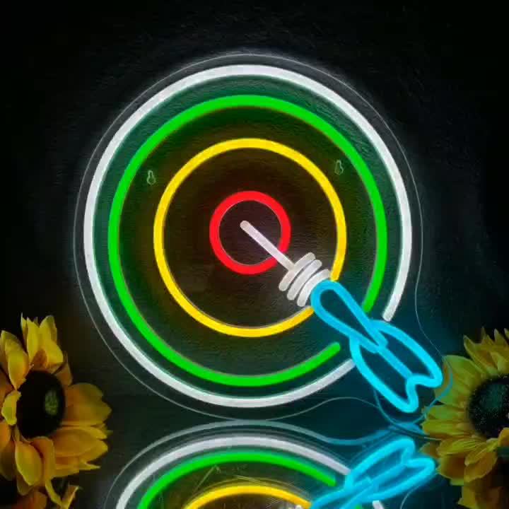 Bullseye Dart Neon Sign Dimbar - Esports And Gaming Lounge recensie en prijs