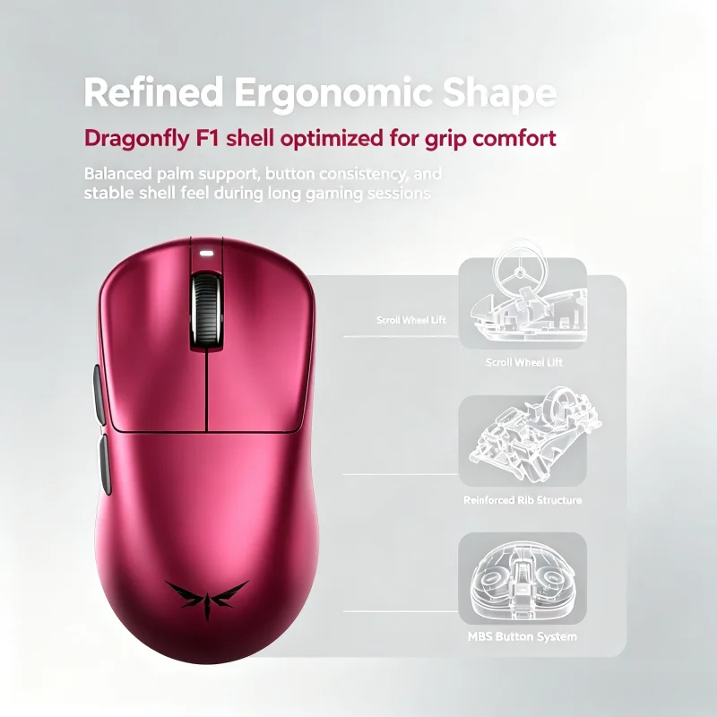 VGN Dragonfly F1 V5 draadloze  - Esports Gaming Mouse Wireless recensie en prijs